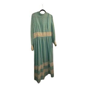 Vintage Montgomery Ward Blue Maxi Dress – Medium